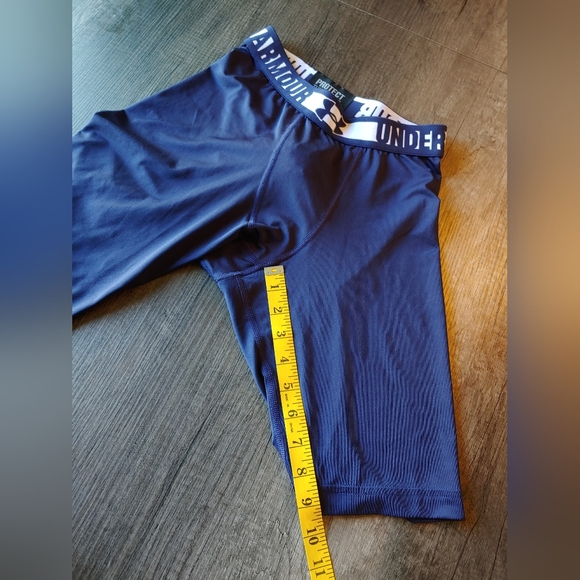 Under Armour Men’s HeatGear Sonic Compression Shorts Navy Blue White Size Medium - Picture 12 of 14